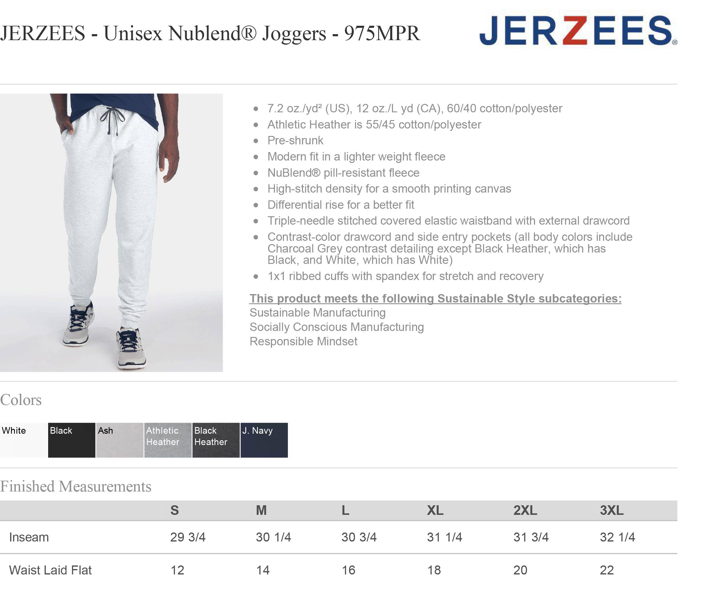 One Nine - Wholesale Athletic Sweatpants/Joggers - Men's - Custom Nublend® Joggers Sweatpants with Pockets2