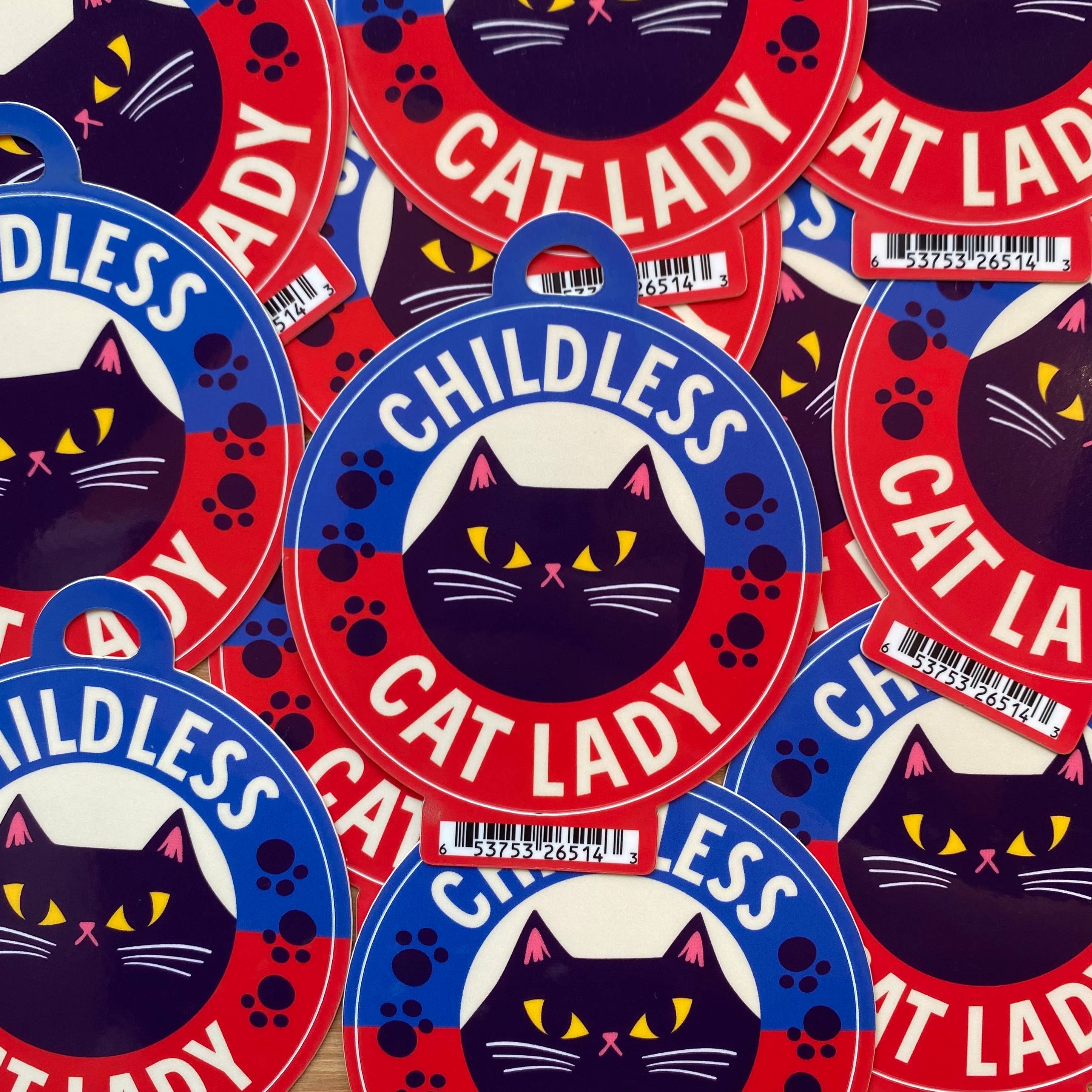 Badge Bomb - Wholesale Sticker - Childless Cat Lady Sticker1