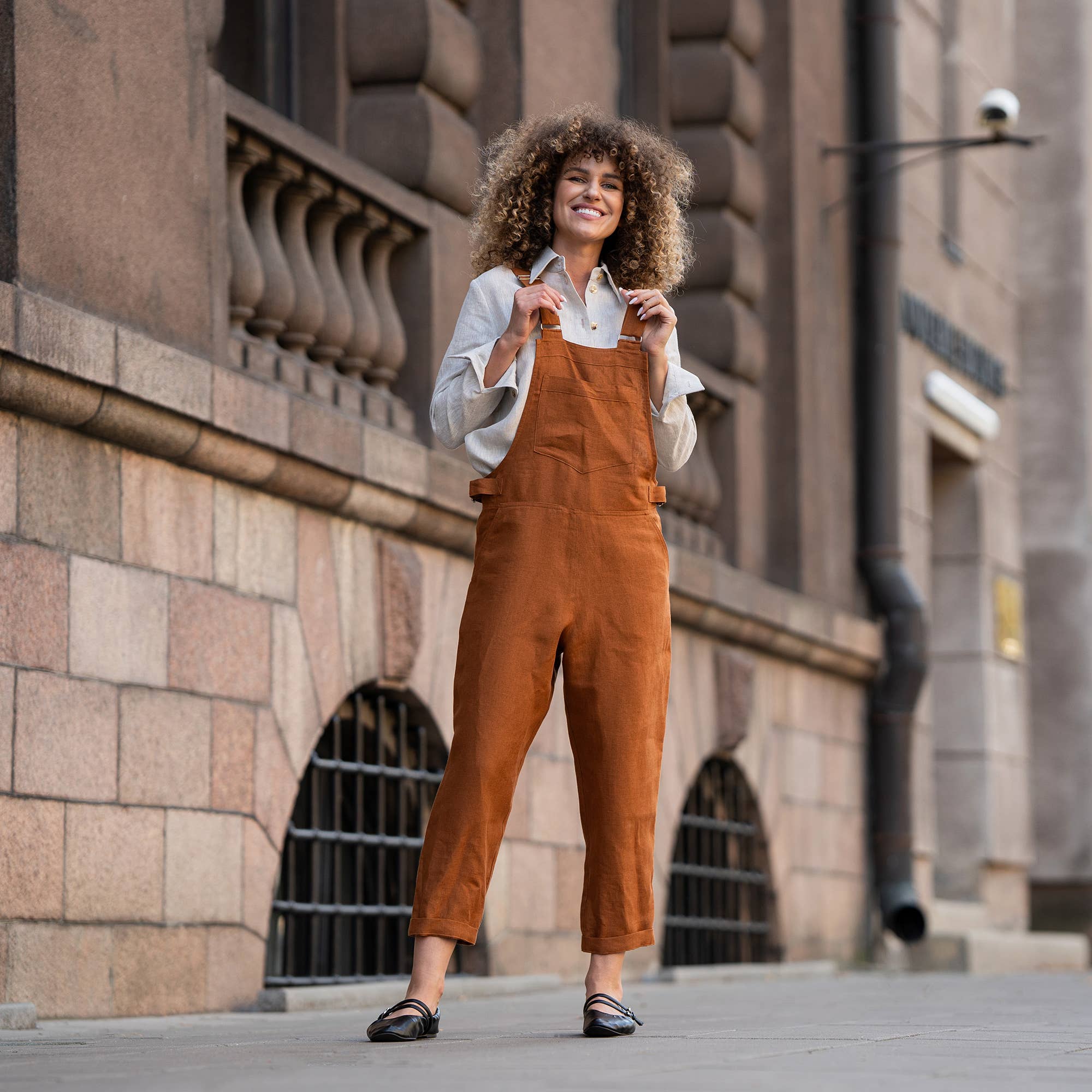 menique - Wholesale Jumpsuit - Women's - 100% Linen Dungaree Jumpsuit Nicci - Casual Overall Romper8