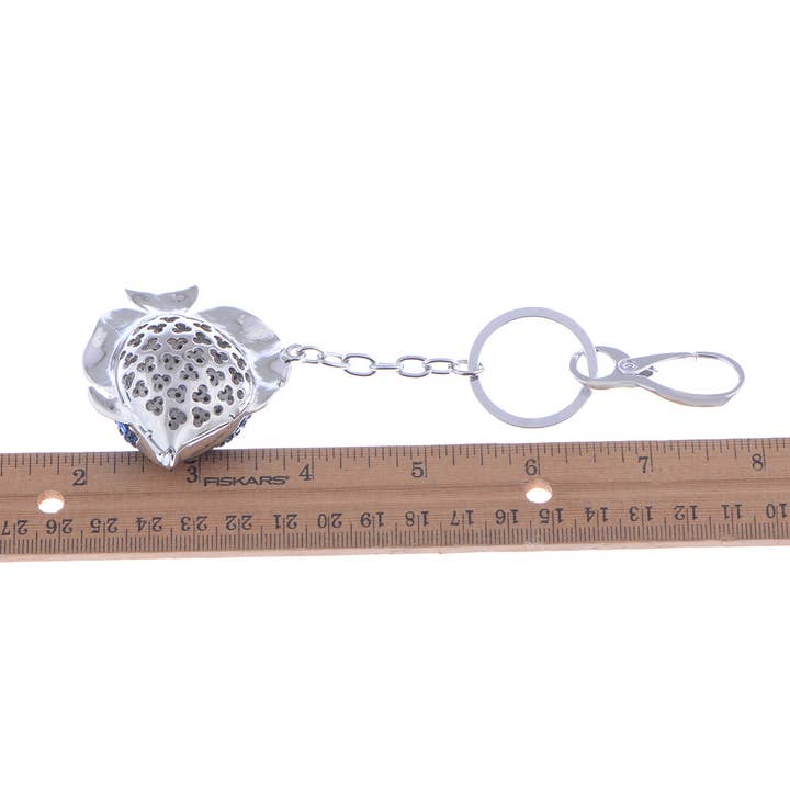 AK Brand – Porta-chaves - Mulher por atacado – Chaveiro Swarovski Crystal Fire Opal Angel Piranha Peixe11