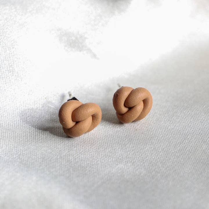 Fox and Bunny Rise – wholesale Stud/post earrings – Polymer Clay Knot Earrings3
