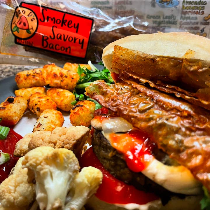 Smokey Savory Plant-Based Bacon and other Purchase Wholesale halal sandwich. Free Returns & Net 60 Terms on Faire trending on Faire.