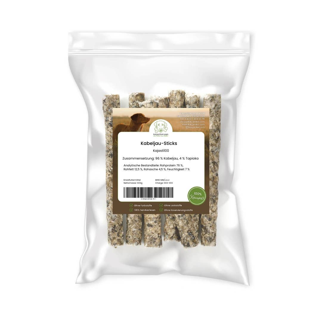Kauartikel.com GmbH – Großhandel Leckerlis – Hund – Kabeljau-Sticks1