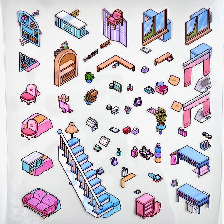 11073 3D Diorama Lifestyle Stickers-12 for wholesale by BCmini