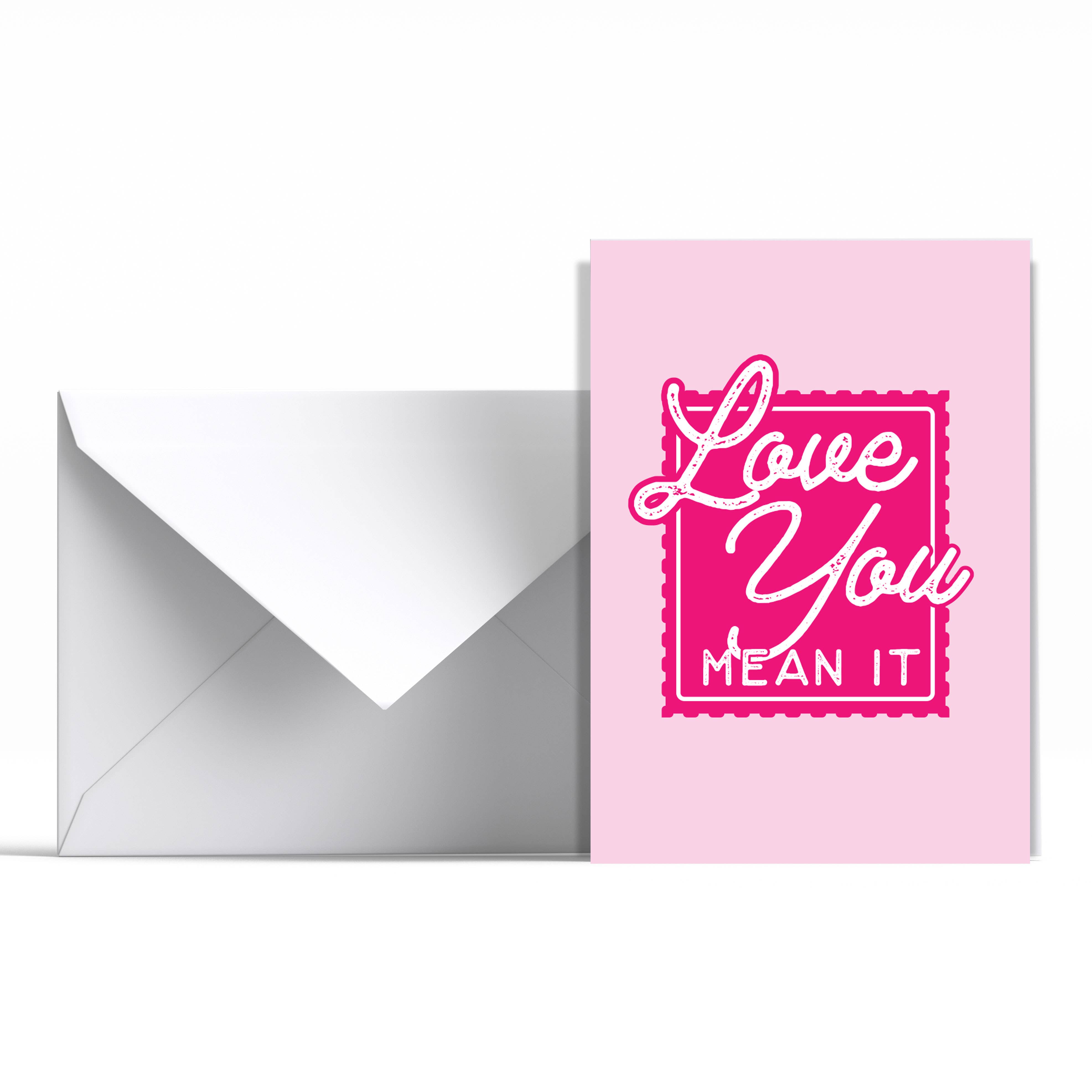 Tiramisu Paperie - Wholesale Love Card - LOVE YOU MEAN IT MINI, Mini, Florist Card, Folded Card, love0