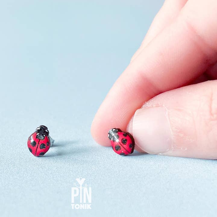 Ladybug Beetle Stud Earrings - Tiny Insect Jewelry and other Purchase Wholesale bugelbild. Free Returns & Net 60 Terms on Faire trending on Faire.