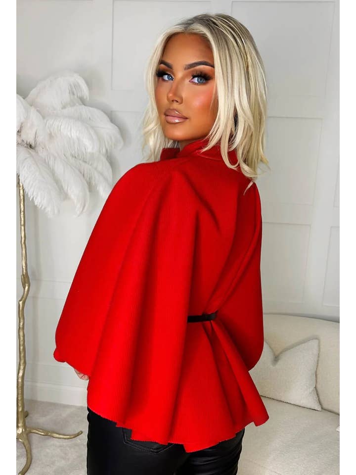 Femme Luxe - Wholesale Cape - Women's - BELTED CAPE COAT