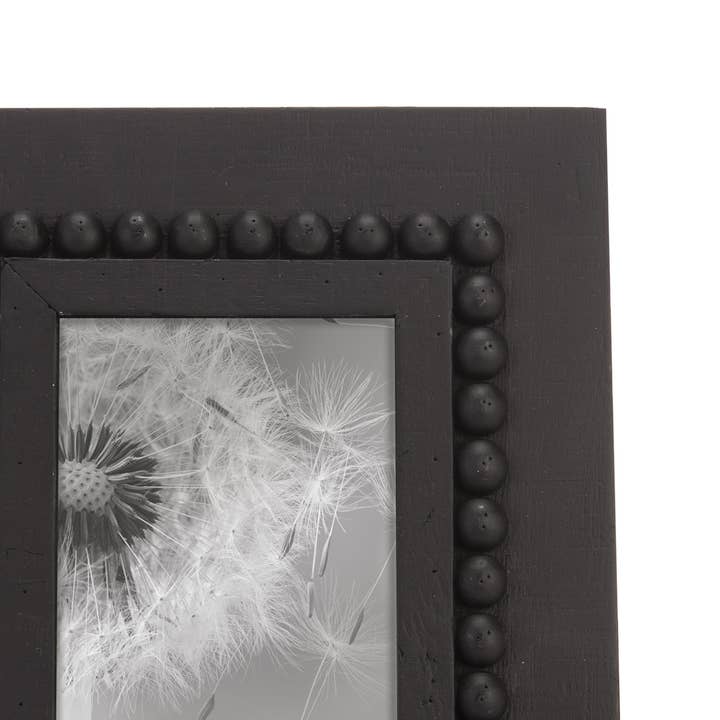 Foreside Home & Garden - Wholesale Picture Frame - GiGi Black 4x6 Photo Beaded Farmhouse Wood Picture Frame2