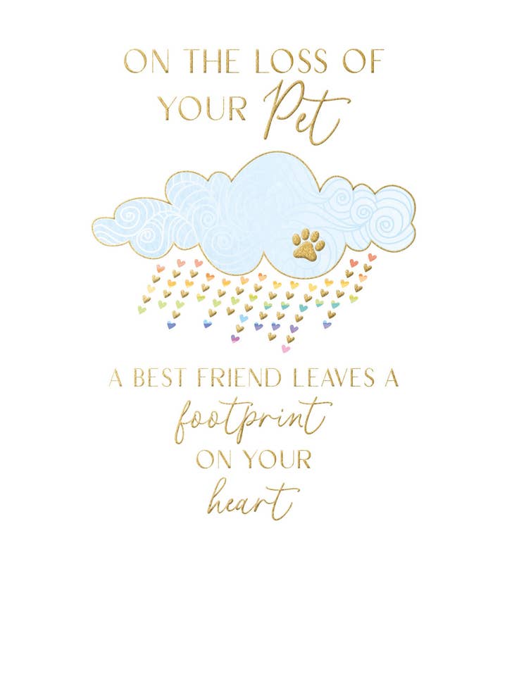 CARTE DE CONDOLÉANCES POUR LA PERTE D'UN ANIMAL DE COMPAGNIE ABACUS pour la vente par Notes & Queries, Inc.