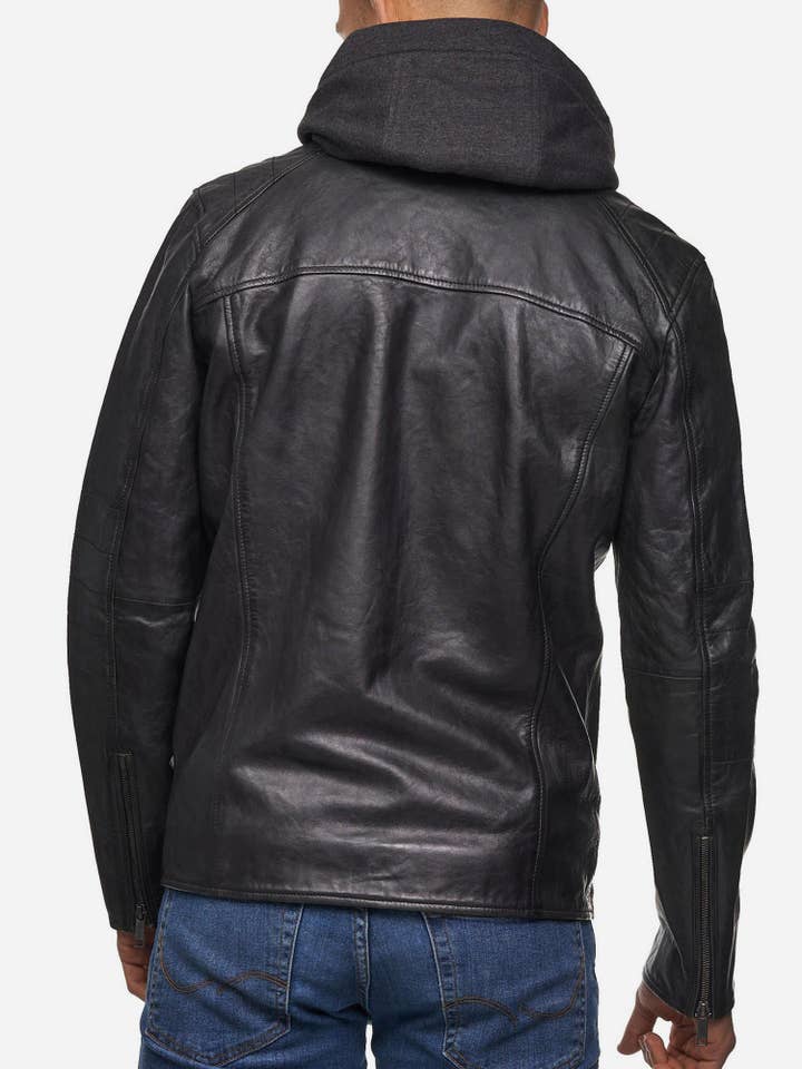 Tazzio Heren Leren Jack Two-in-One Stijl 19710 voor wholesale door Tazzio