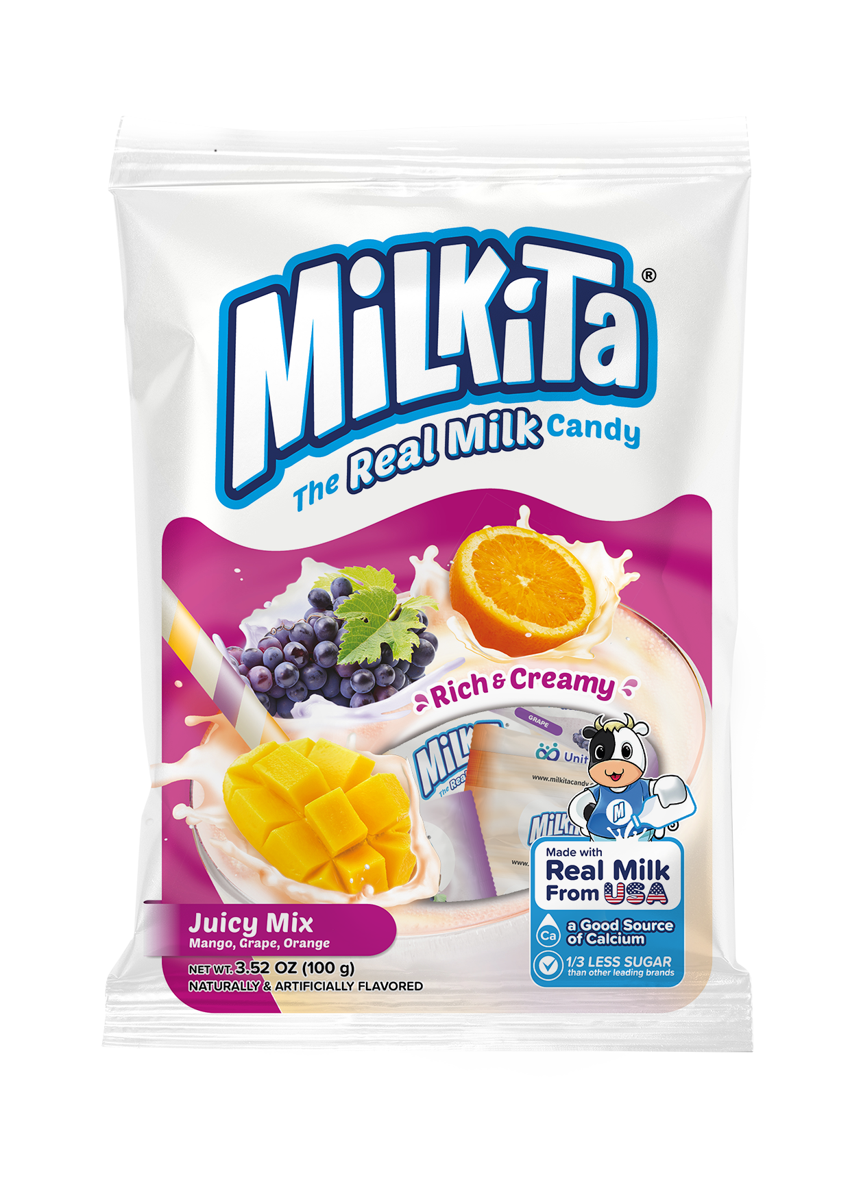 Milkitacandy - Vente Caramel anglais - Milkita Le Véritable Bonbon au Lait Mélange Juteux 12 paquets0