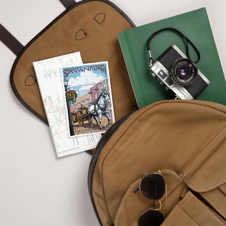 Lantern Press - Vendita all'ingrosso Cartoline - CARTOLINE PREMIUM Savannah, Georgia, cavallo e carrozza5