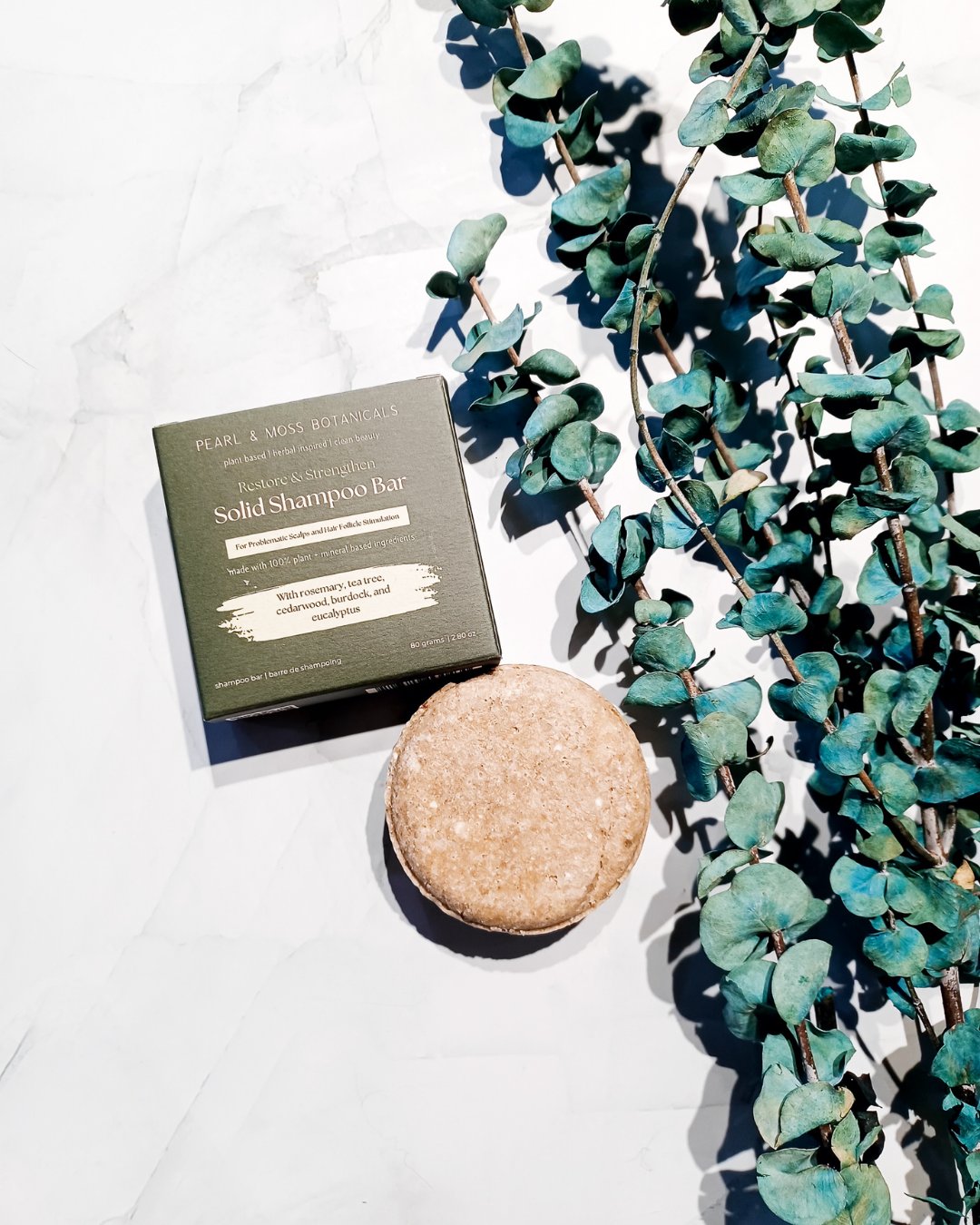 Pearl & Moss Botanicals Inc. - Wholesale Shampoo Puck/Solid Shampoo - Solid Shampoo Bar - Earthling: Restore & Strengthen (Copy)0