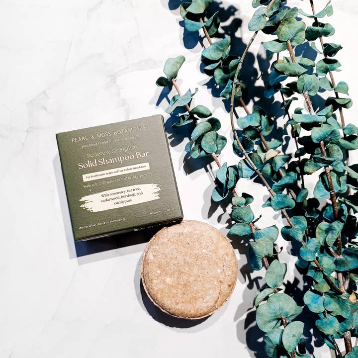 Solid Shampoo Bar - Earthling: Restore & Strengthen (Copy) for wholesale by Pearl & Moss Botanicals Inc.