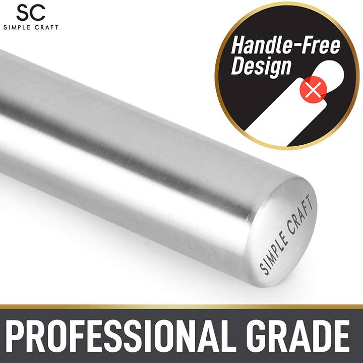Zulay Kitchen - Wholesale Rolling Pin - Premium Rolling Pin For Making Cookies, Pastries and More