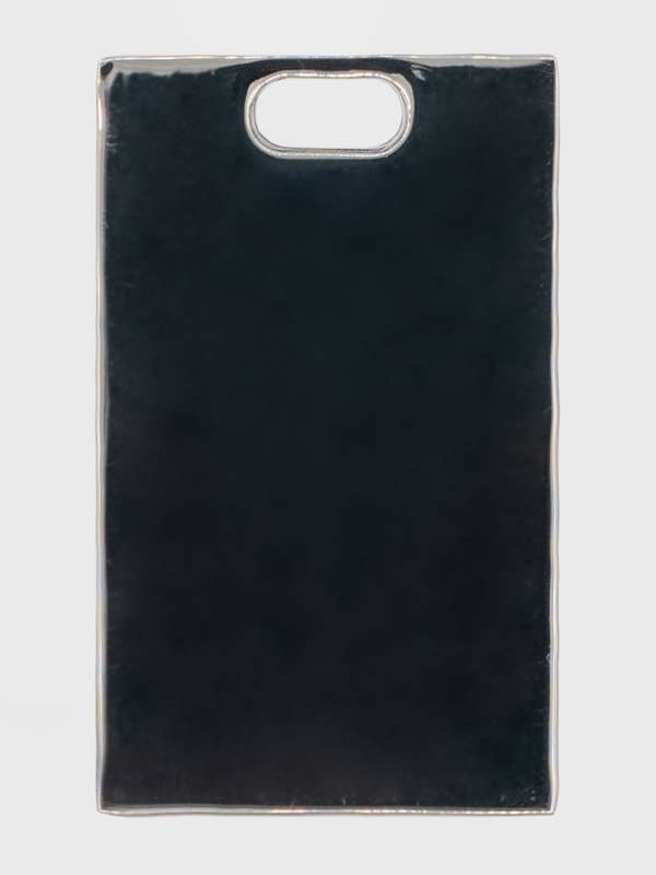 Rectangular zamak plate with colored logo for wholesale by Gifa Accessori