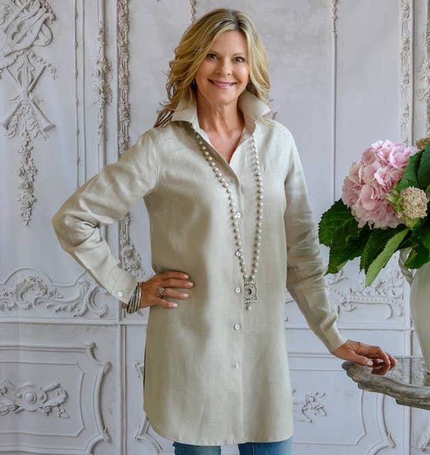 Arte Italica & Crown Linen Designs - Wholesale Tunic - Women's - Christina Linen Tunic - New Colors7