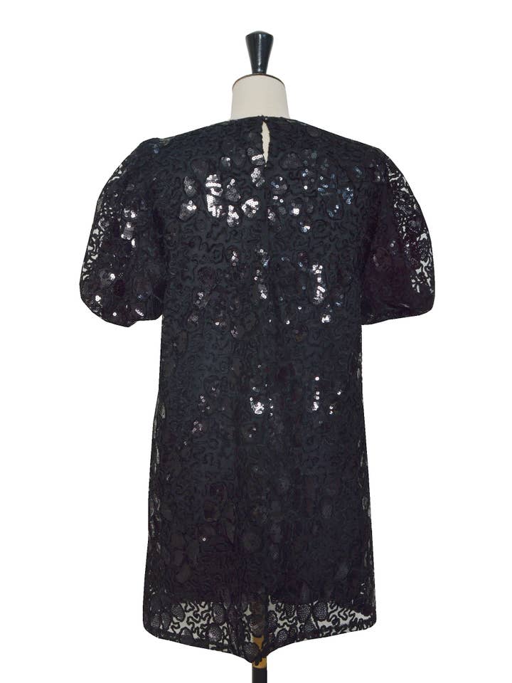 ELLI WHITE - Vente Robe – femme - Robe à motif en relief et sequins3