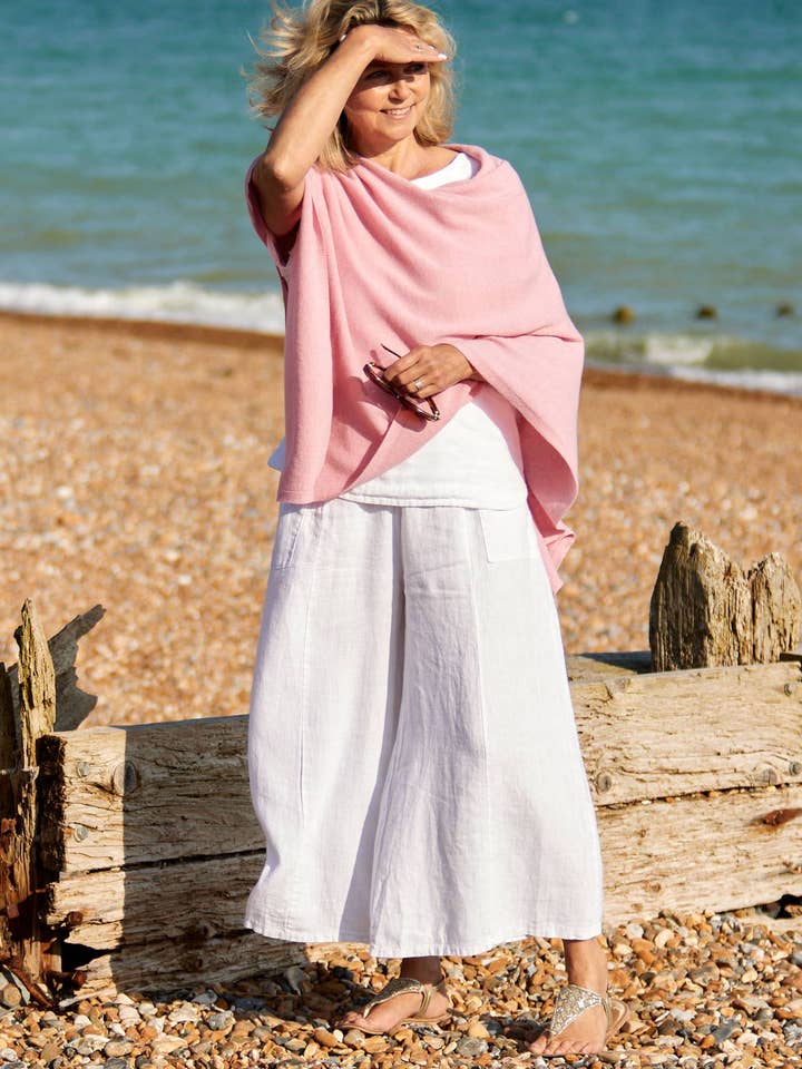 Cadenza Italy Ltd – wholesale Pants – Women's – Linen Flared Trousers with Tie Belt5