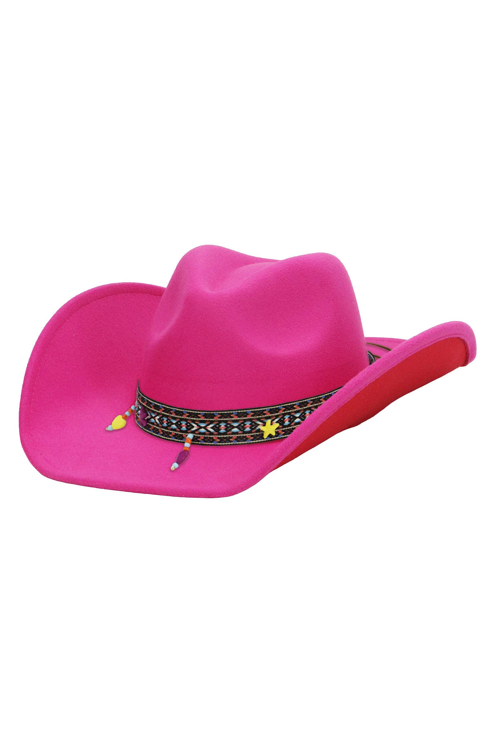 Cap Zone - Wholesale Cowboy Hat - Unisex - Navajo Baja Band Two Tone Felt Cowboy Hat17