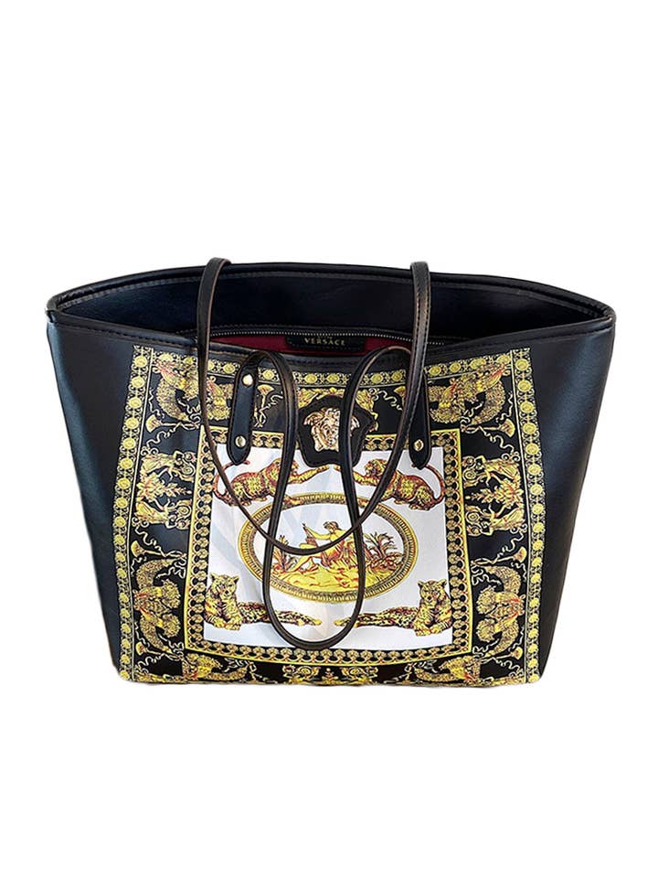 Myth Mønstret Læder Tote Taske HB1678 for engroshandel hos Ole