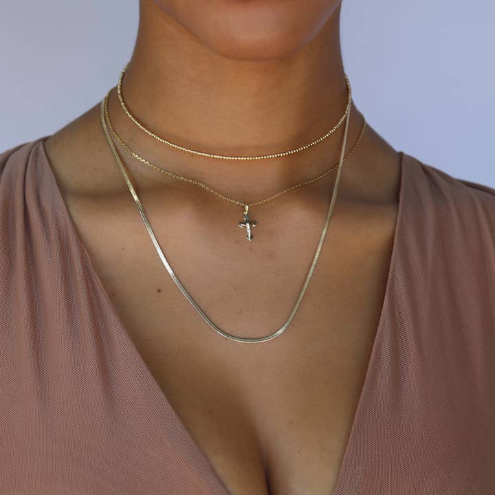 GoldFi - Wholesale Individual Charm/Pendant - 18k Gold Filled Mini Crucifix Pendant3