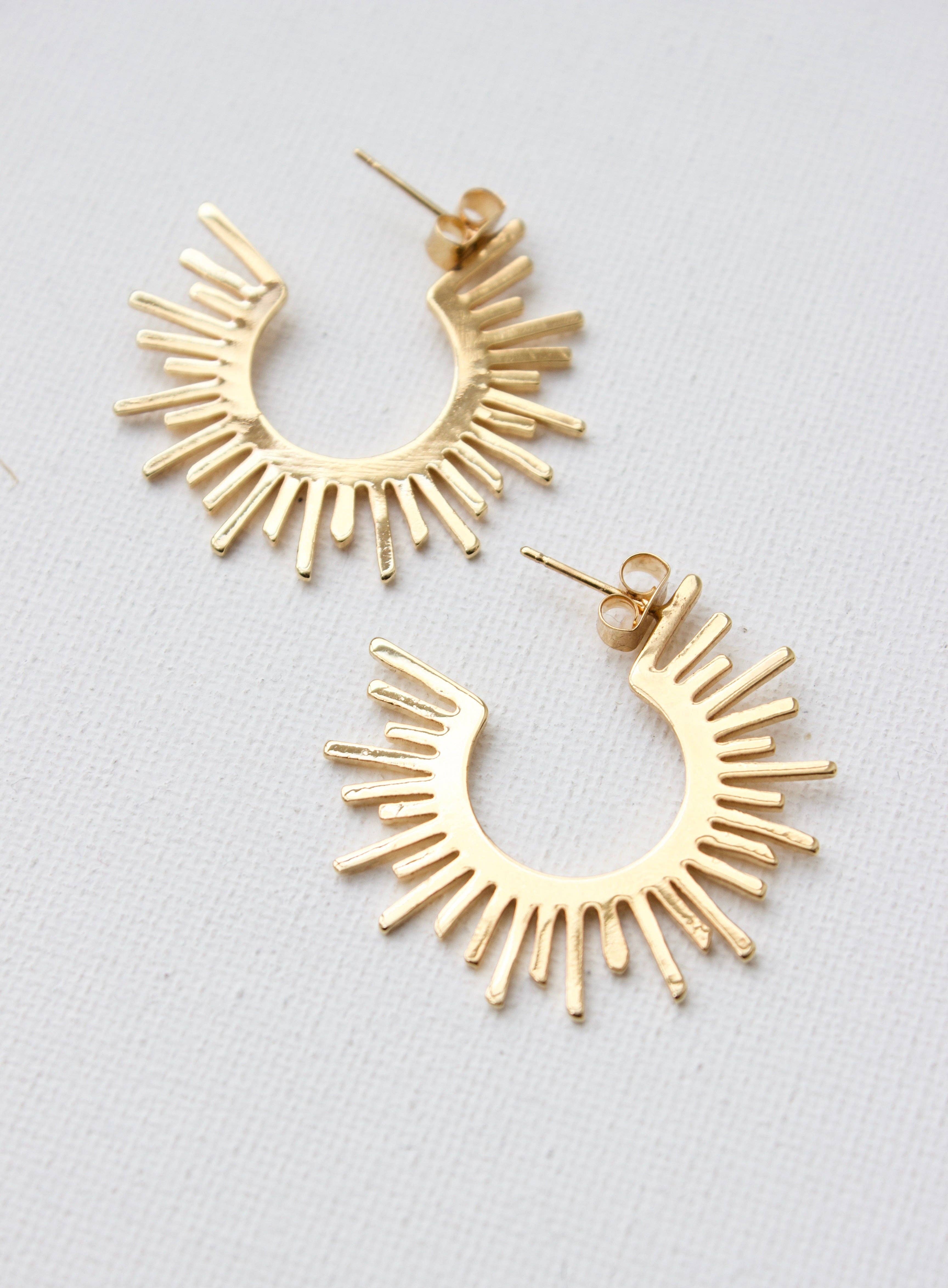 Katie Waltman Jewelry - Wholesale Hoop Earrings - SUN SILHOUETTE HOOPS2