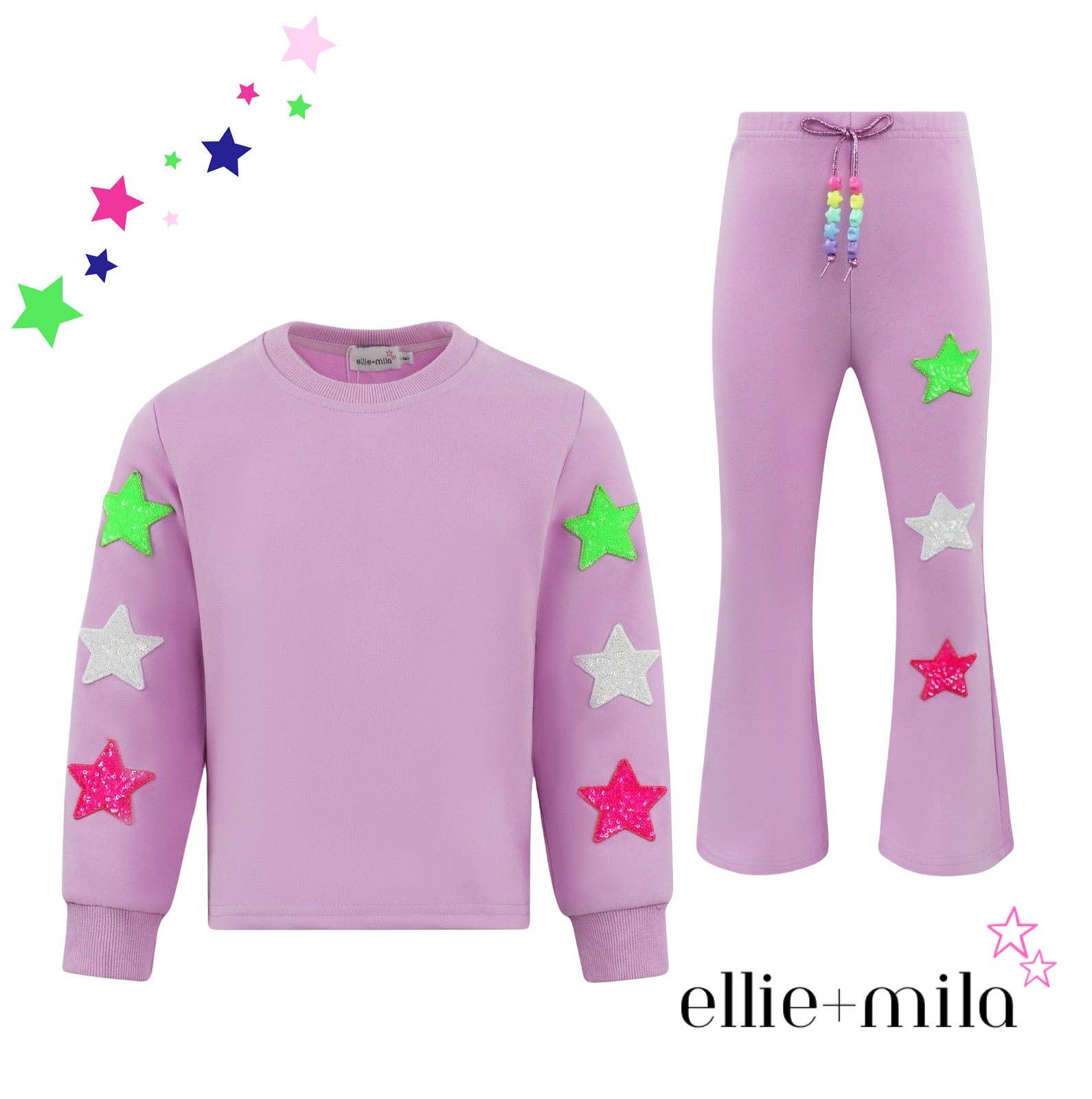 Ellie and Mila - Wholesale Top & Pant Set - Kids - Star Girl Set4