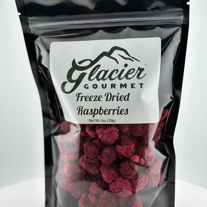 Glacier Gourmet - Wholesale Dried/Dehydrated Fruit - Freeze Dried Raspberries - 1oz Bag