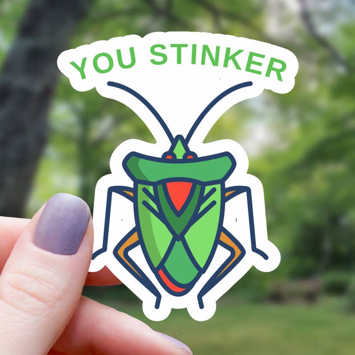 You Stinker Funny Insect Pun Sticker - 3" for wholesale by Mimic Gaming Co