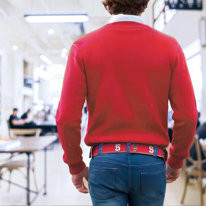 Zep-Pro - Wholesale Belt - Men's - NC State Wolfpack Men's Collegiate Woven Ribbon Belt.2
