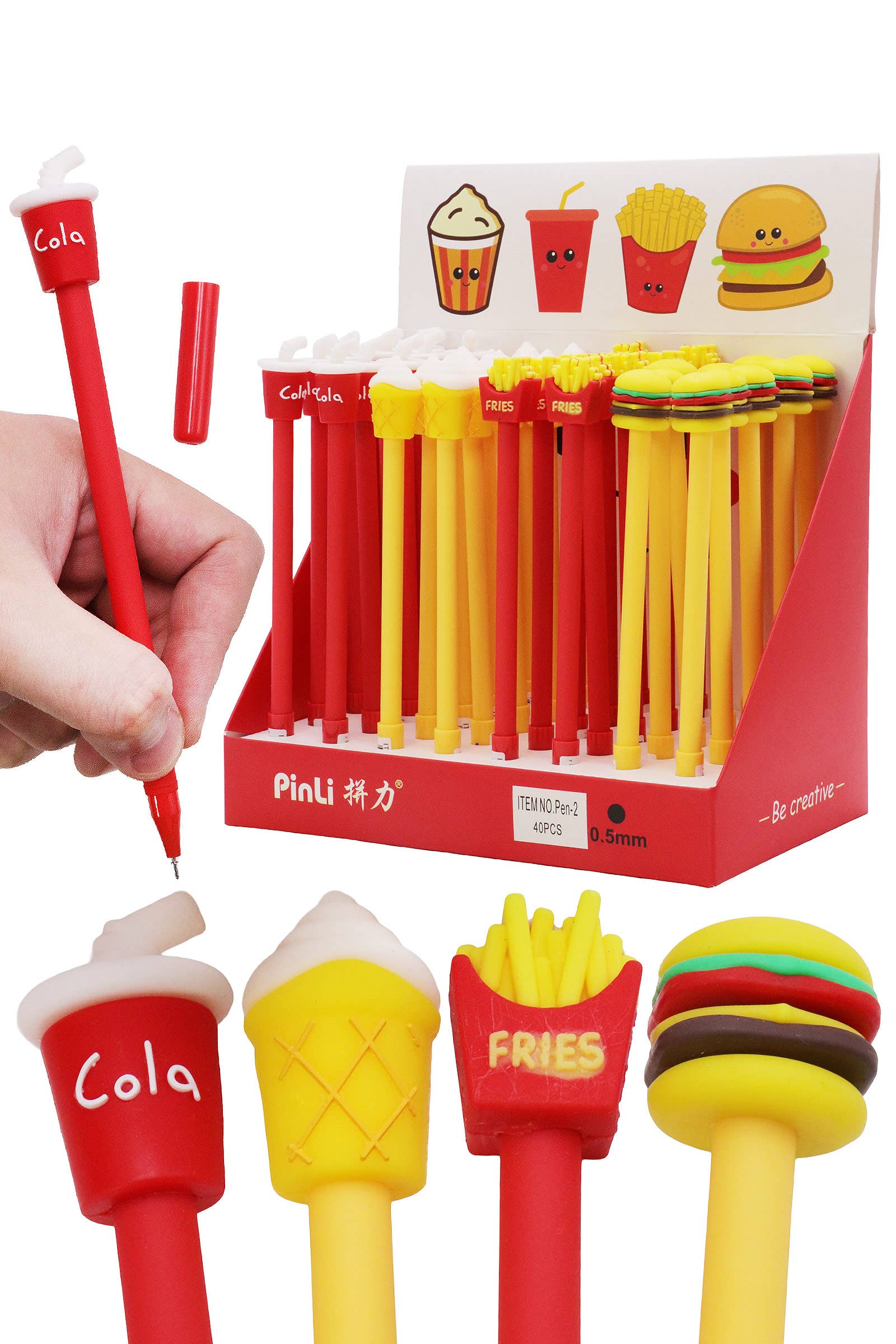 Assorted Fast Food Pen Collection - 40 Pcs for wholesale on Faire0