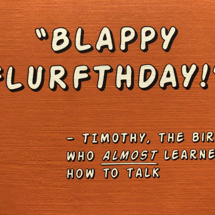 Colossal Sanders - Wholesale Birthday Card - Blappy Flurfthday! funny quirky birthday card