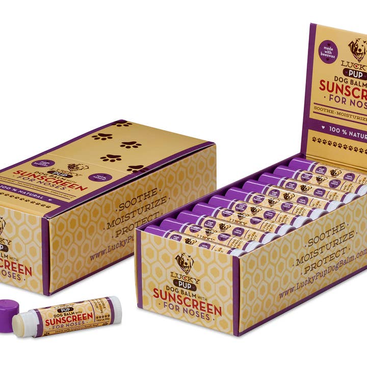 Lucky Pup, LLC - Venta al por mayor Bálsamo - Perros - Bálsamo para perros Lucky Pup con protector solar para nariz1