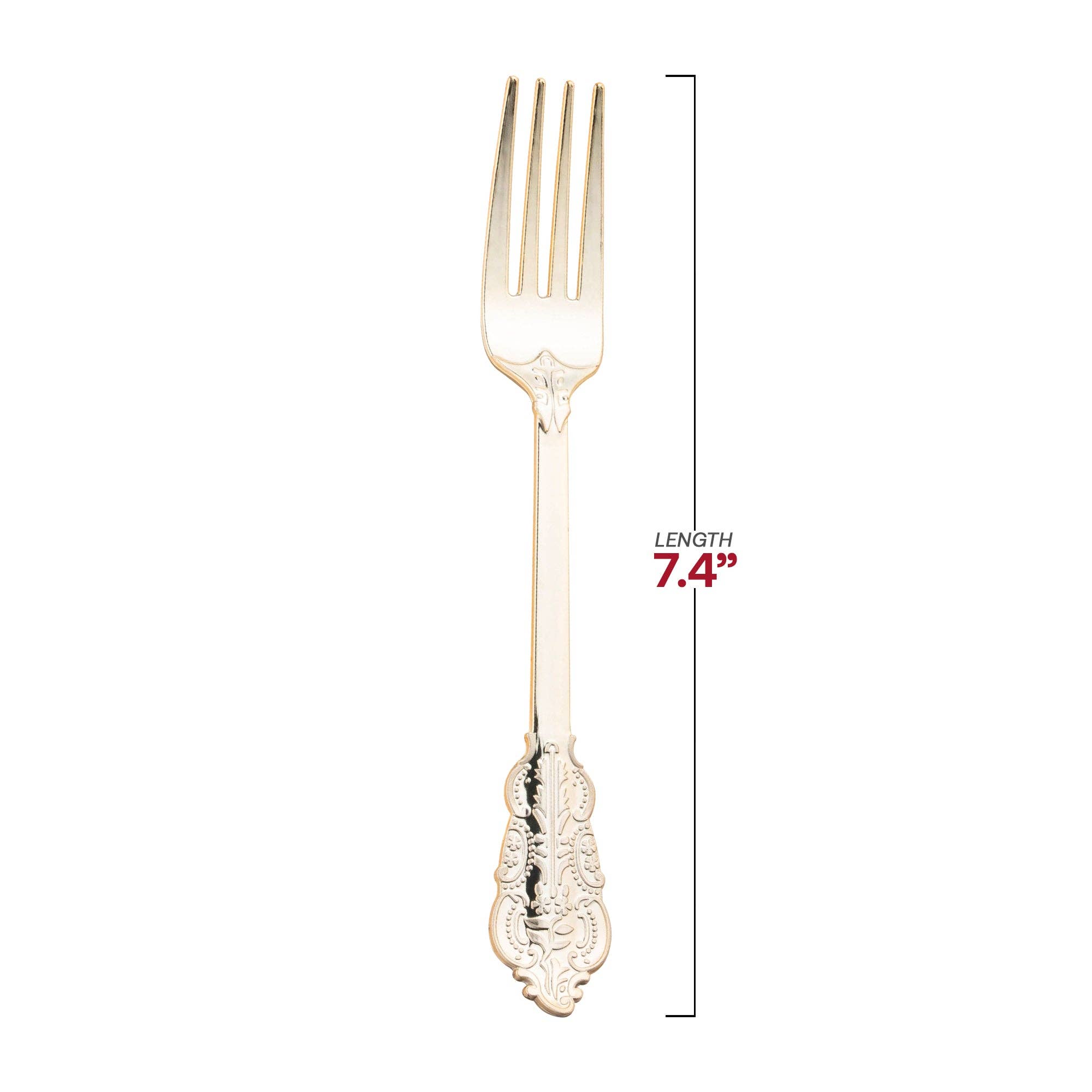 Smarty had a Party - Wholesale Disposable Servingware Set - Shiny Baroque Gold Plastic Forks - 600 pcs2