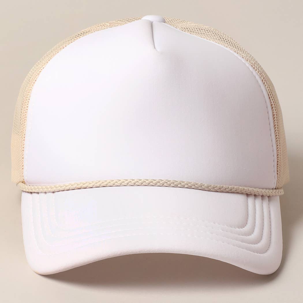 Fashion City – wholesale Trucker hat – Women’s – Plain Foam Rope Mesh Back Trucker Hat 33