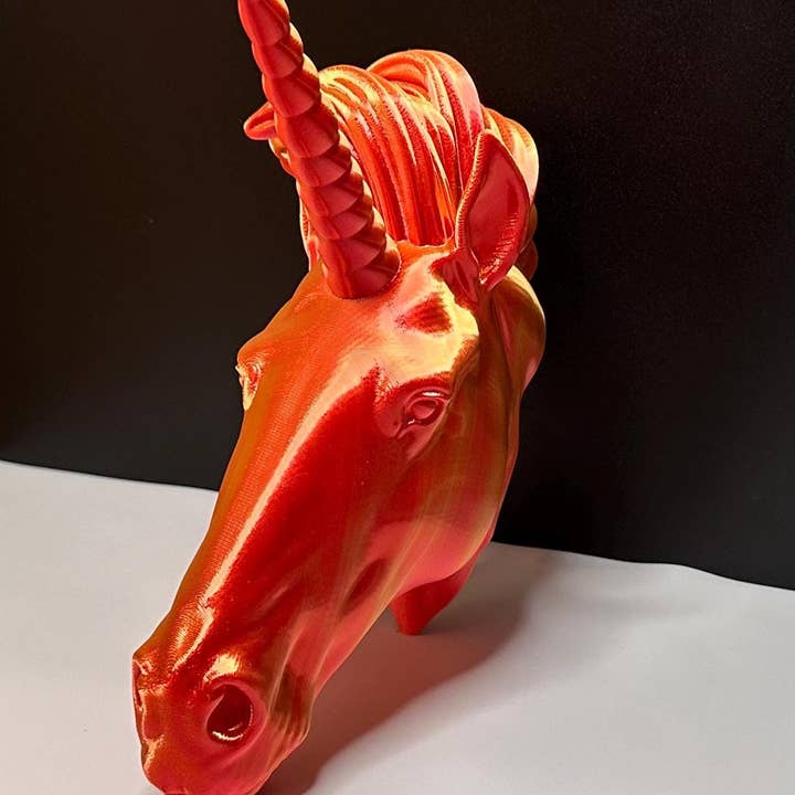 <3 Studio - Vendita all'ingrosso Decorazione da parete 3D - Bambini - Scultura da Parete Testa di Unicorno Fantasiosa per Decorare Incantevolmente la Cameretta dei Bambini