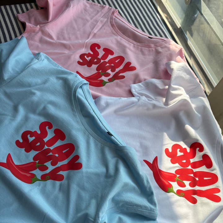 Stay Spicy Cute Funny Cute Crop Top T-shirt for wholesale by Feel Good Prints