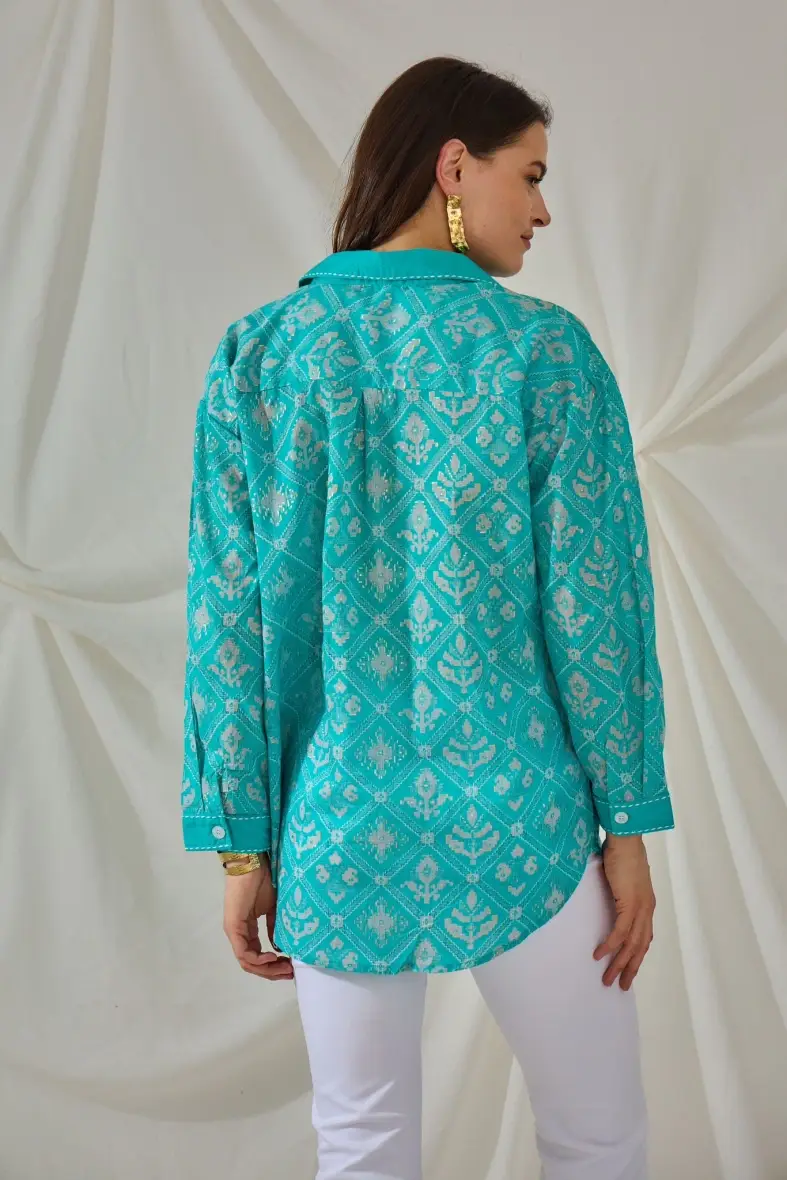   Long-sleeve cotton shirt with patterns - Orice for wholesale on Faire4