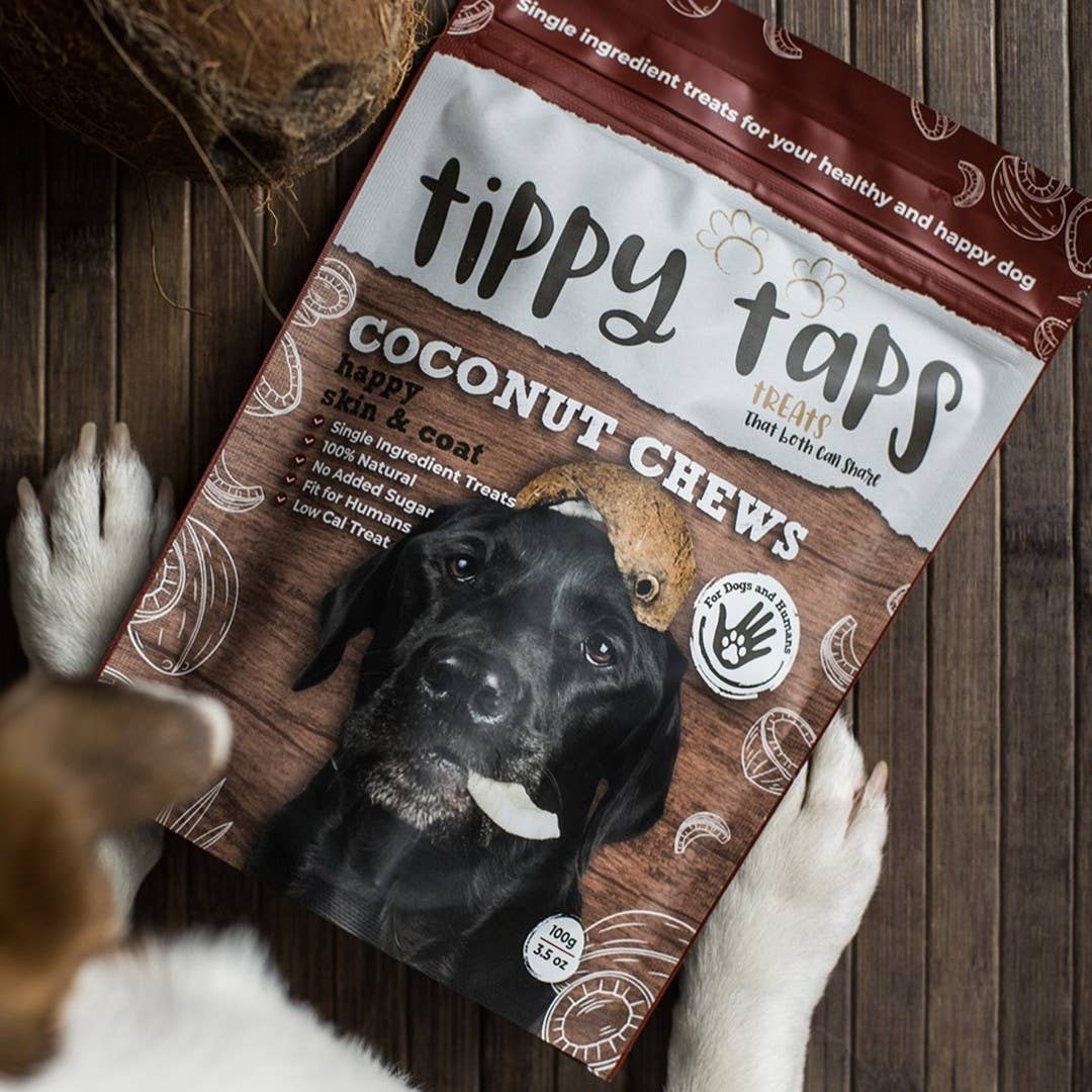 Tippy Taps Treats – Großhandel Leckerlis – Hund – Natürliche Hundesnacks, Kokos-Kauknochen 100 g, vegan & glutenfrei4