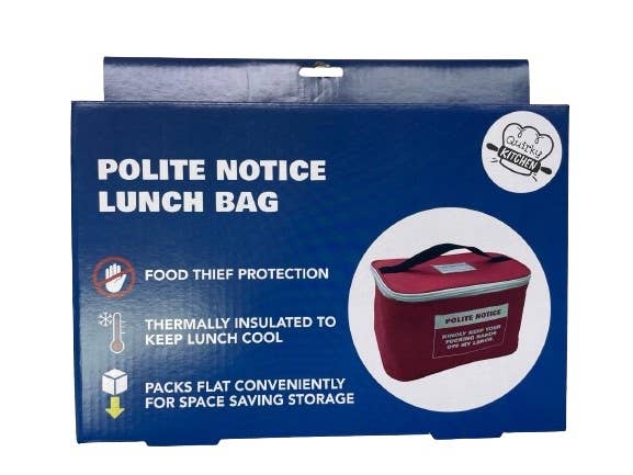The Diabolical Gift People - Novelty Gifts, Christmas Gifts - Wholesale Lunch Bag/Box - Polite Fucking Notice Lunch Bag - Novelty Gifts, Christmas0