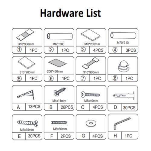 39F Inc. - Wholesale Pet Scratcher - Cat - 5-Piece Wall-Mounted Cat Shelves Set - Cozy Cat Climber 6