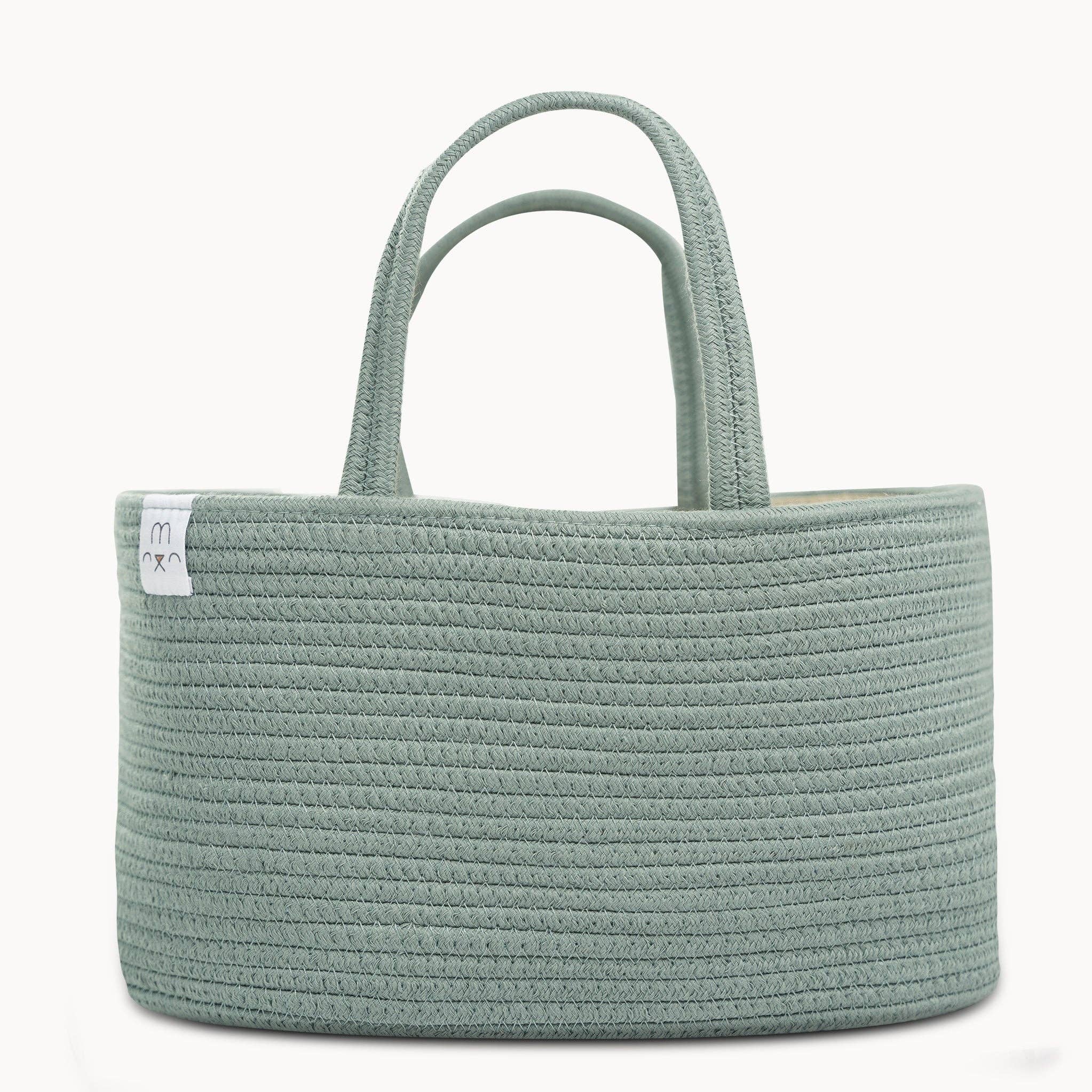 Natemia - Wholesale Diaper Caddy - Baby - Rope Diaper Caddy Organizer in Lily Pad4