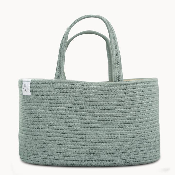 Natemia - Wholesale Diaper Caddy - Baby - Rope Diaper Caddy Organizer in Lily Pad4