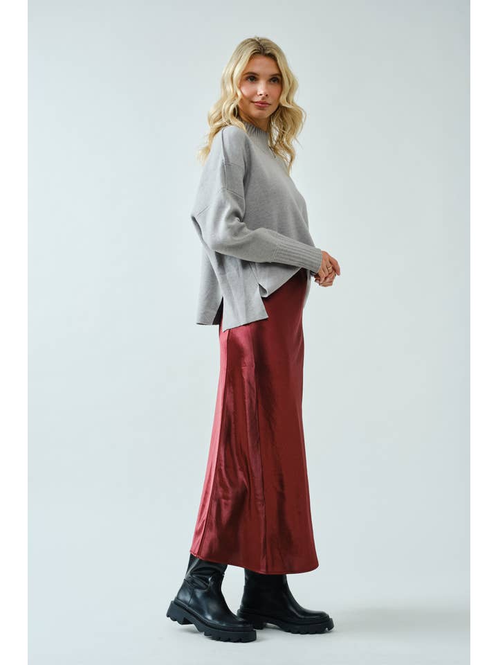 SPICE ALLEY - Wholesale Knit Sweater - Women's - SA00121T - Soft Overlock Mock Neck Sweater2