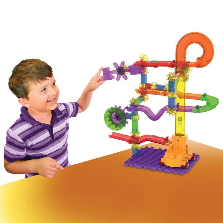 The Learning Journey - Wholesale Building Set - Kids - Techno Gears Marble Mania - Catapult 3.0 (80+ pcs)