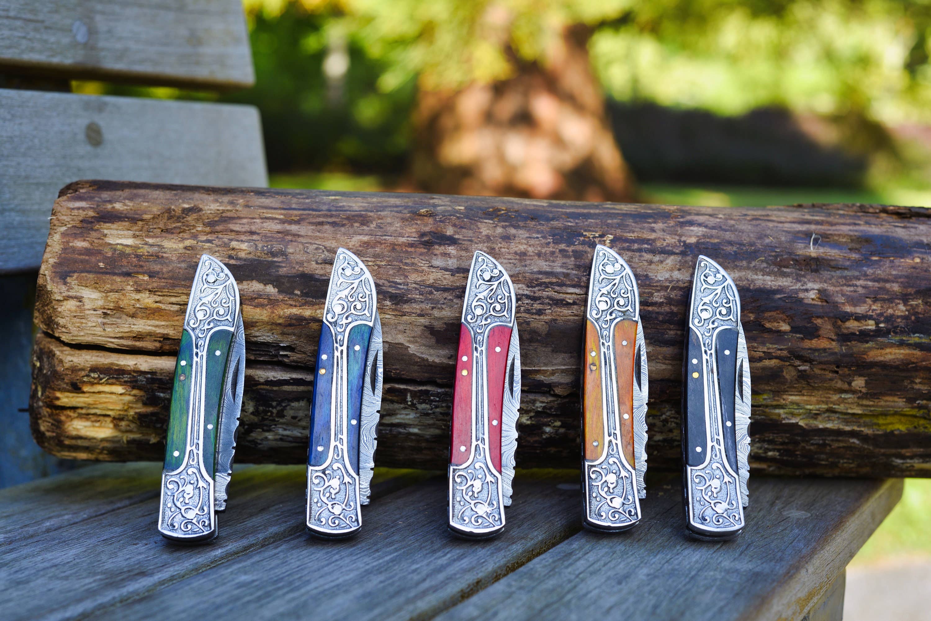 OnlyViking – Großhandel Taschenmesser/Halter – Damast Klappmesser, echtes Damaststahl-Taschenmesser1