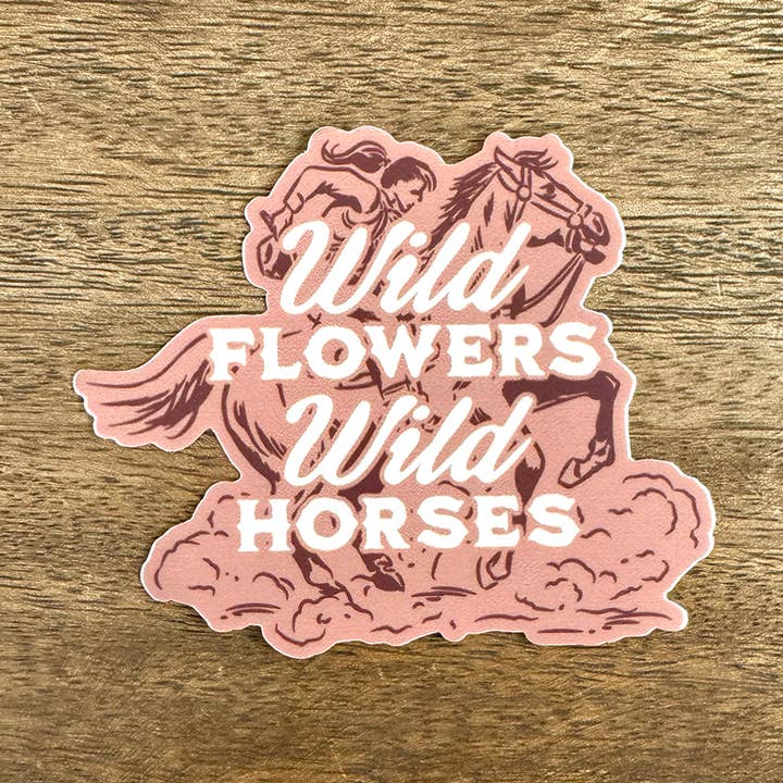 SOUTHERN FRIED DESIGN BARN - Wholesale Sticker - Wild Flower Wild Horses Sticker 0