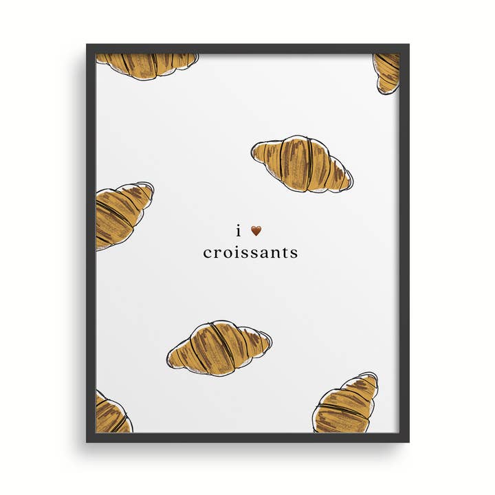 My Ohh My Studio - Wholesale Art Print - I Love Croissants Art Print0