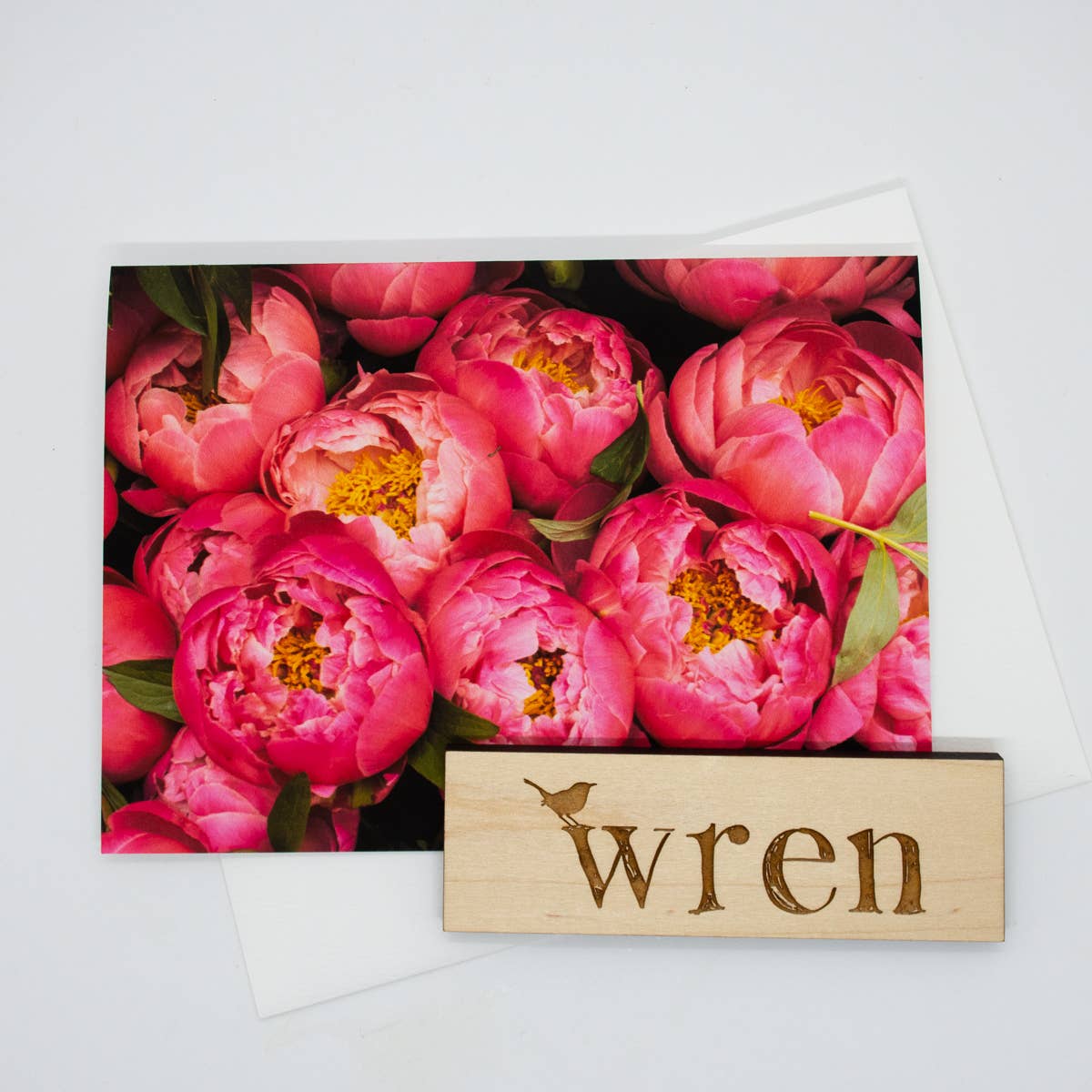 Wren - Wholesale Everyday Greeting Card - Peonies Greeting Card2